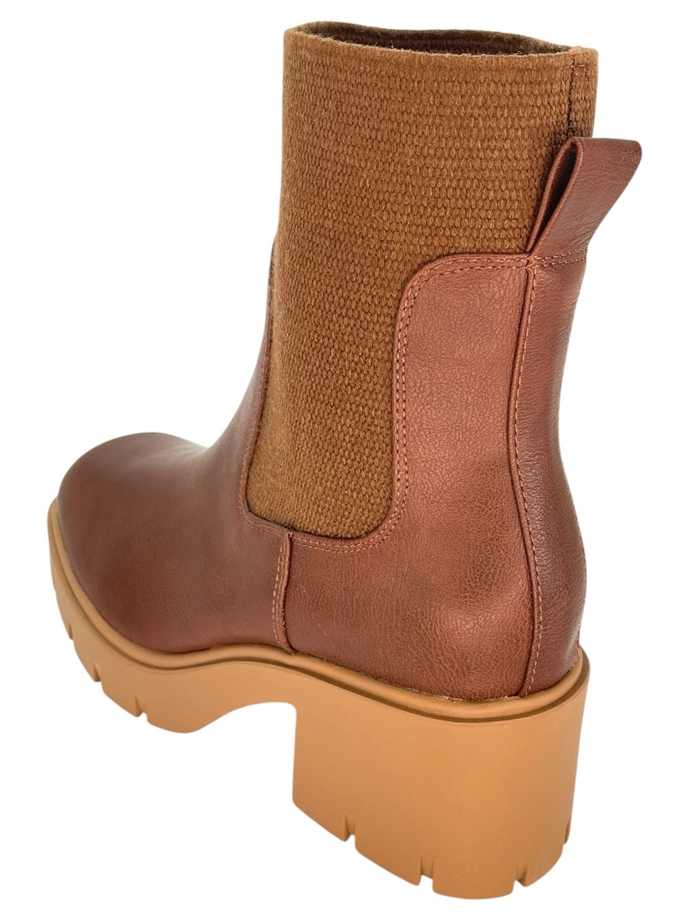 Sun + Stone Verityy Brown Faux Leather Womens Ankle Boots Size 8.5M - Picture 7 of 10
